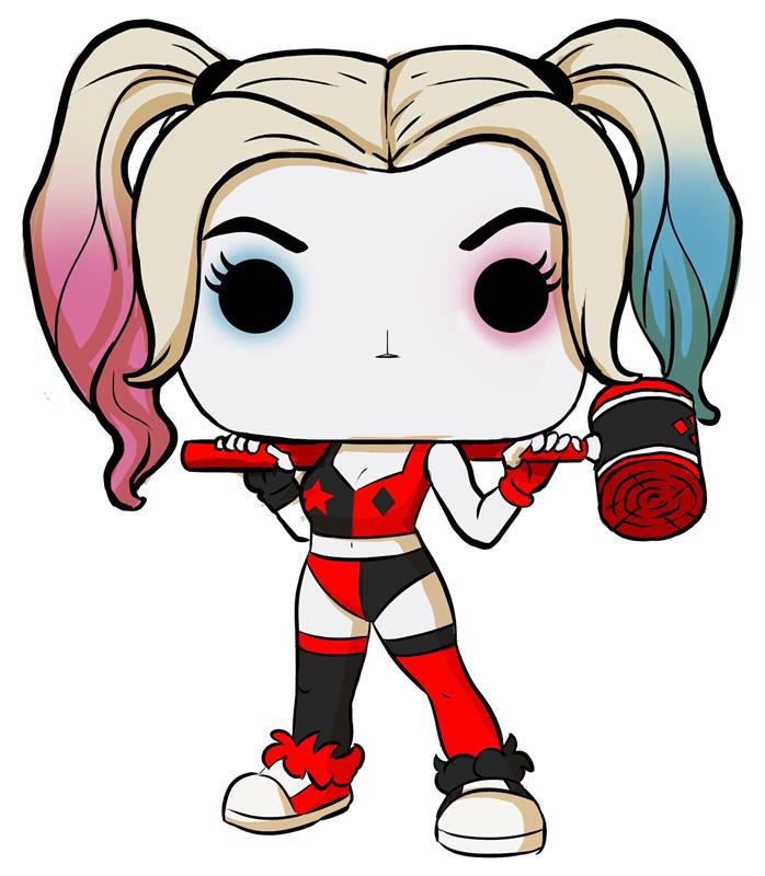 Pop! Sketch of Harley Quinn with Mallet
